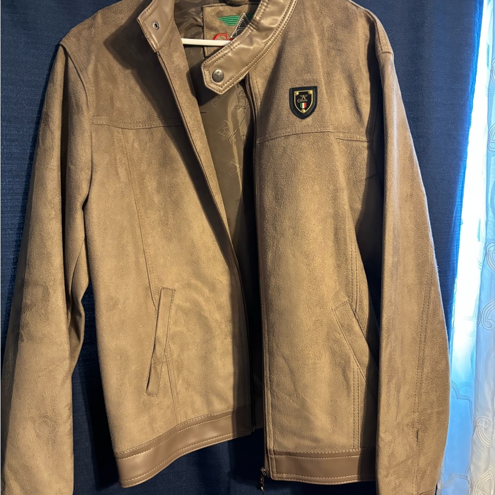 Armani Collezioni Beige Bomber Jacket